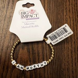 Little words bracelet. Size x small/small. I am worthy.